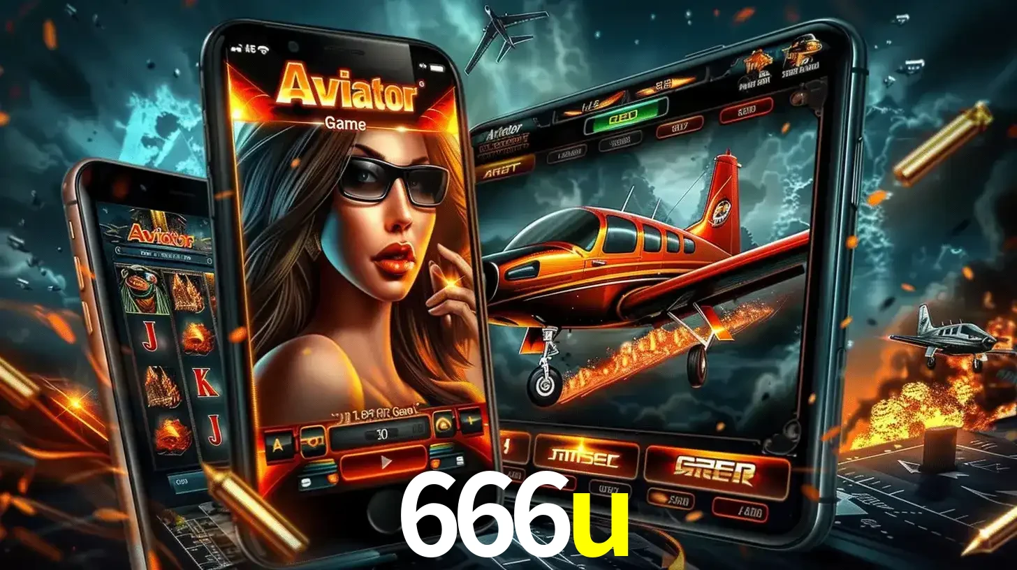 O popular jogo de apostas Aviator exibido em vários celulares e tablets, mostrando a interface emocionante e a ação de voo disponíveis para jogar agora no 666u.